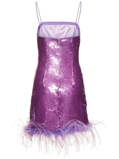 Giuseppe Di Morabito: Sequin mini dress with feathers