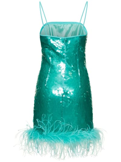 Giuseppe Di Morabito: Sequin mini dress with feathers