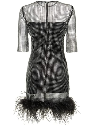 Giuseppe Di Morabito: Mini dress with crystals and feathers