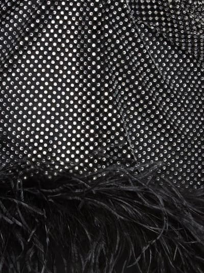 Giuseppe Di Morabito: Mini dress with crystals and feathers