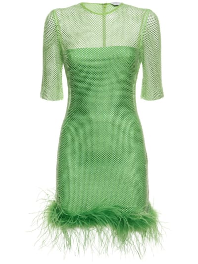Giuseppe Di Morabito: Mini dress with crystals and feathers
