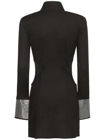 Giuseppe Di Morabito: Cotton shirt dress with crystals