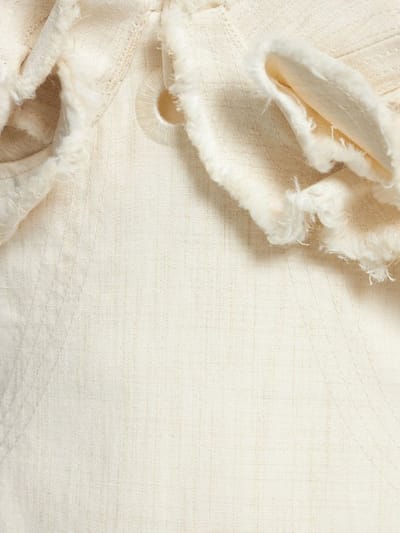 Jacquemus: Maxikleid aus Leinen mit Rüschen