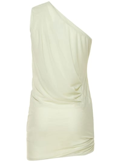 Marysia: Vestido corto asimétrico drapeado
