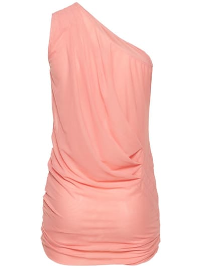 Marysia: Vestido corto asimétrico drapeado