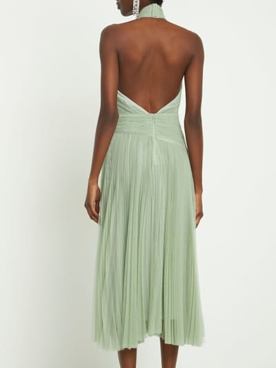 Maria Lucia Hohan: Abito midi halter in tulle plissé