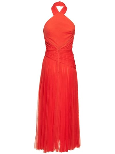 Maria Lucia Hohan: Abito midi halter in tulle plissé