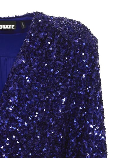 Rotate: Sequin wrap mini dress