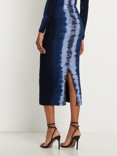 ALTUZARRA: Mosiya打褶扎染平纹针织长款半身裙