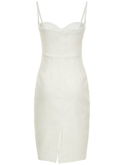 Anemos: Vestido midi en lino con corsé