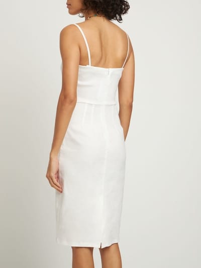 Anemos: Vestido midi en lino con corsé