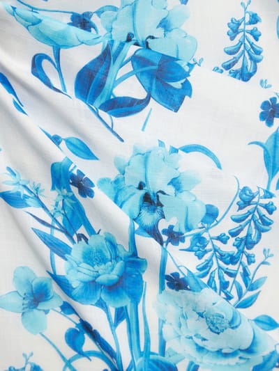 Borgo De Nor: Vestido midi de algodón con mangas abullonadas