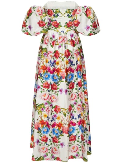 Borgo De Nor: Cotton maxi dress with puff sleeves
