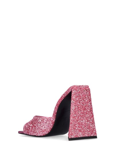 The Attico: 115毫米Devon亮粉穆勒鞋