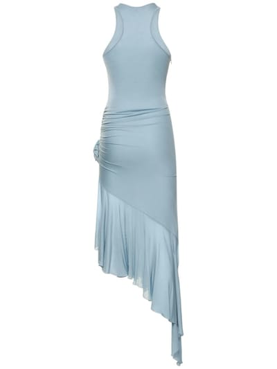 Blumarine: Asymmetrical draped jersey dress