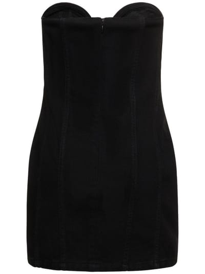 Magda Butrym: Vestido corto bustier de algodón