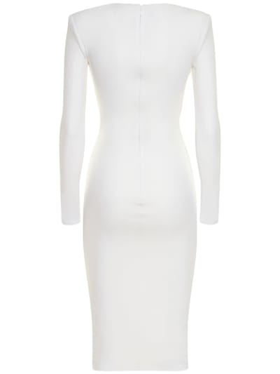 Roland Mouret: Vestido midi en punto con aberturas