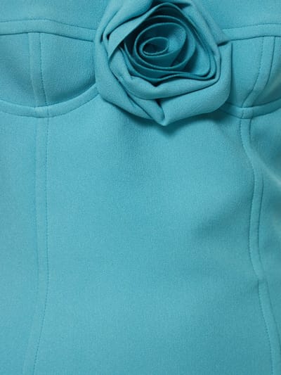 Blumarine: Bustier mini dress with floral appliqu 