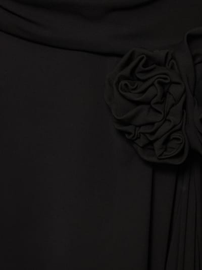 Magda Butrym: Vestido corto drapeado con detalle floral