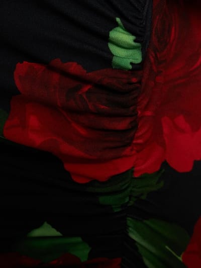 Magda Butrym: 花朵装饰印花平纹针织长袖上衣