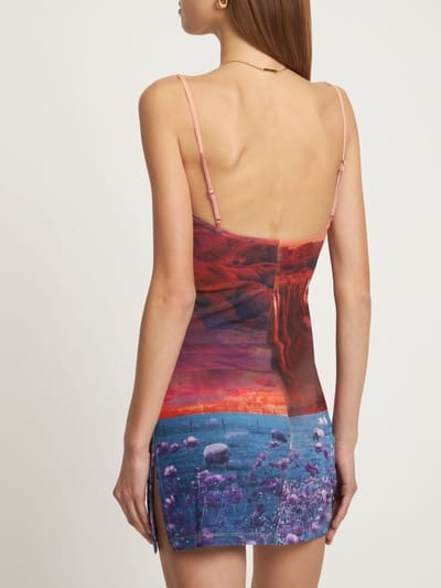 Miaou: Vestido corto estampado con tirantes