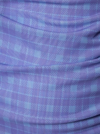 Miaou: Vestido corto de cuadros con tirantes