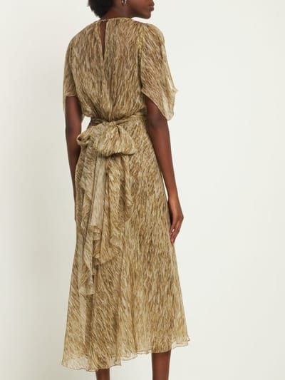 Petar Petrov: Silk midi dress with asymmetric hem