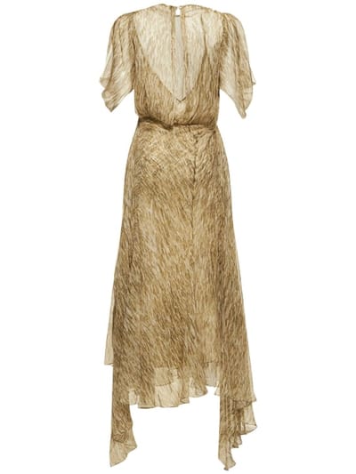 Petar Petrov: Silk midi dress with asymmetric hem