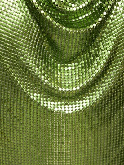FANNIE SCHIAVONI: Stainless steel mesh mini dress