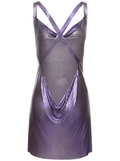 FANNIE SCHIAVONI: Stainless steel mini dress