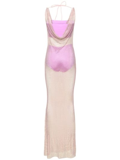 Giuseppe Di Morabito: Long mesh dress with crystals