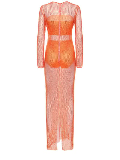 Giuseppe Di Morabito: Crystal mesh maxi dress