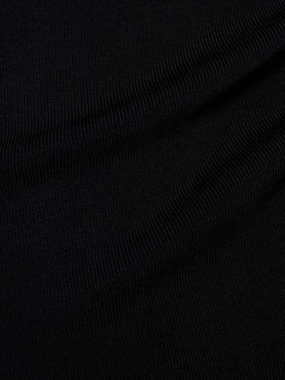 Aya Muse: Ribbed knit mini dress with ties