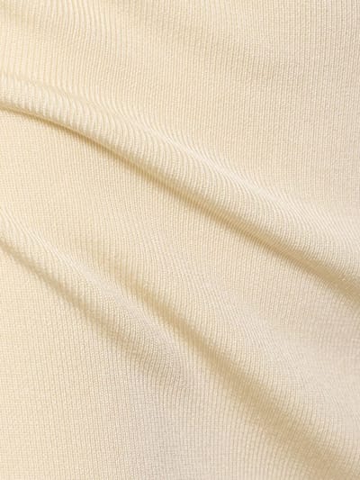 Aya Muse: Ribbed knit mini dress with ties