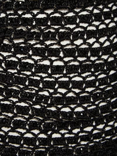 Aya Muse: Open-knit mini dress with straps