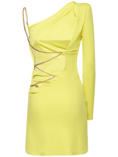 Dundas: One-Shoulder-Minikleid mit Kette
