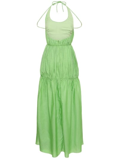Rosie Assoulin: Halterneck gathered maxi dress