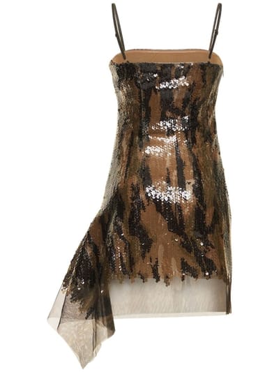 Dion Lee: Sequin mini dress with drape