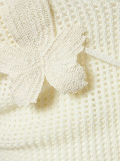 Andreadamo: Open-knit halterneck midi dress