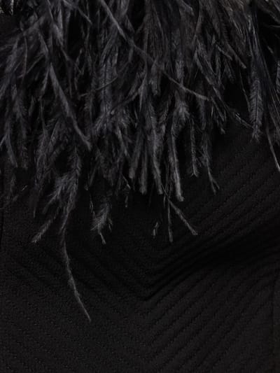 Mach & Mach: Robe midi en laine à plumes