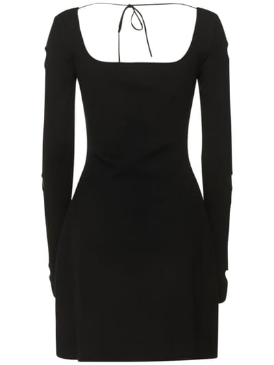 Mach & Mach: Robe courte en maille à découpes