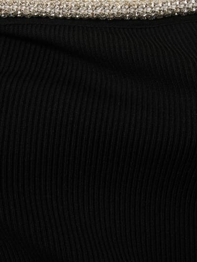 Mach & Mach: Robe courte en maille à cristaux