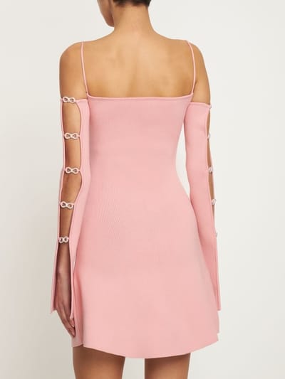 Mach & Mach: Robe courte en maille à nœuds