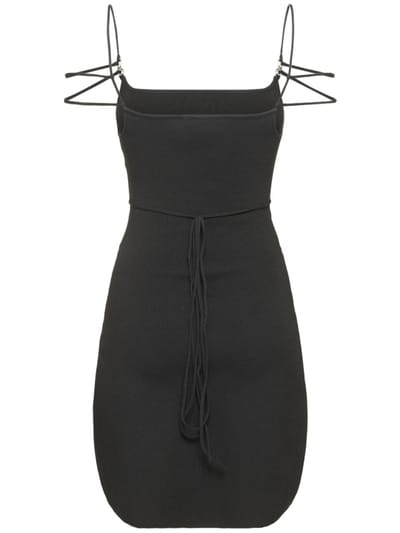 Mach & Mach: Robe courte en maille à découpes