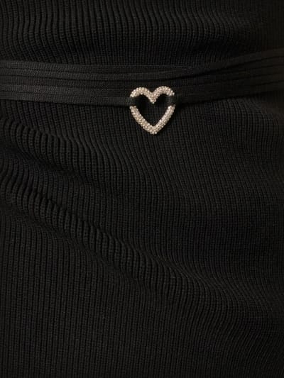 Mach & Mach: Robe courte évasée en maille côtelée