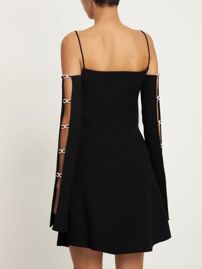Mach & Mach: Robe courte évasée à cristaux