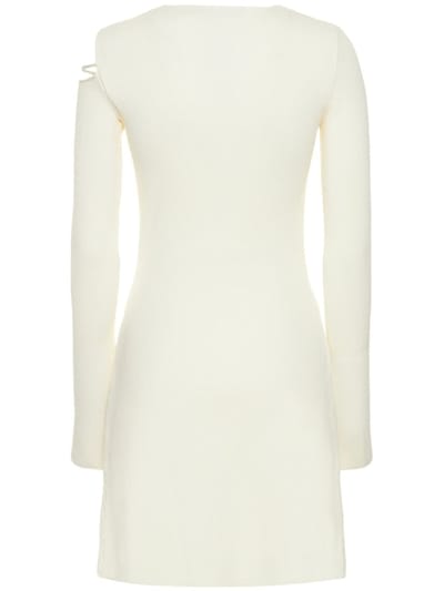 Mach & Mach: Robe courte en maille côtelée