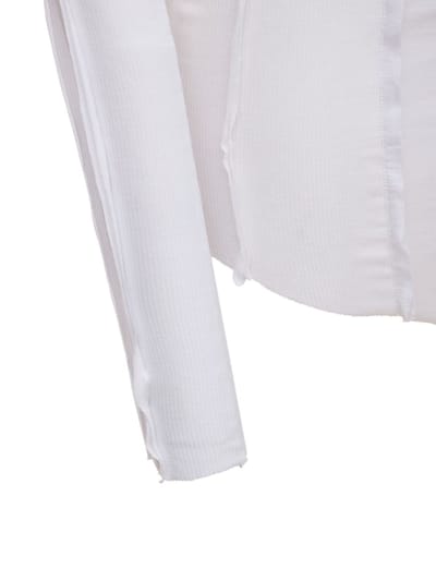 Sami Miro Vintage: Asymmetrisches geripptes Minikleid