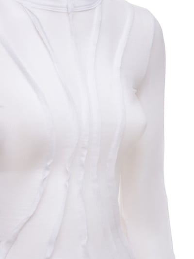Sami Miro Vintage: Asymmetrisches geripptes Minikleid