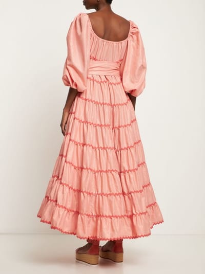 Flora Sardalos: Tiered cotton maxi dress